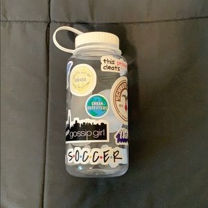Nalgene Clear Waterbottle with Red-bubble stickers